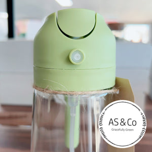 Glass 2-in-1 Oil Spray & Pour Bottle 470ml - Green Glass