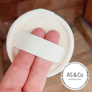 Natural Loofah Round 8cm Face Body Bath Sponge Pad with Elastic Band