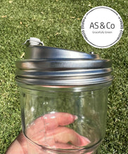 Load image into Gallery viewer, 450ml Reusable Glass Takeaway Cup with Stainless Steel Lid