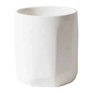 Stoneware Carved Soy Candle - White Tea
