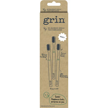 Load image into Gallery viewer, GRIN Bamboo Emoji Charcoal Infused Toothbrush Pack of 3 - Soft