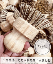 Load image into Gallery viewer, Bamboo Cleaning pot Dish Scrubbing Brush With Natural Sisal Bristle - 100% Compostable