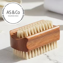 Load image into Gallery viewer, Premium Wooden 2-Sided Natural Nail Pedicure Cleaning Brush