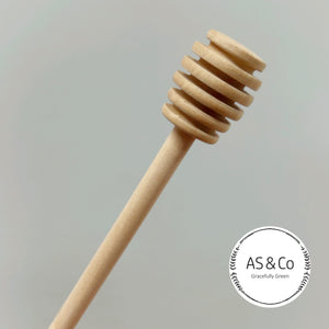 Wooden Honey Dipper Stirrer Stick - 15cm