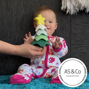 Stackable Silicone Christmas Tree Baby Toddle Toy