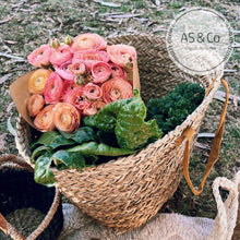 Load image into Gallery viewer, Extra Large Seagrass Carry-All Basket with Short Leather Handles