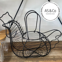 Load image into Gallery viewer, Chicken Egg Collection Basket - Black Wire