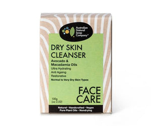 THE AUST. NATURAL SOAP CO Dry Skin Cleanser Bar Avocado & Macadamia Oils 100g