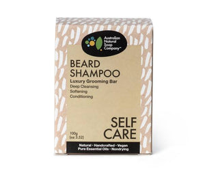 THE AUST. NATURAL SOAP CO Solid Beard Shampoo Bar 100g