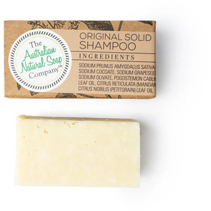 THE AUST. NATURAL SOAP CO Solid Shampoo Original Guest or Travel Bar - 20g