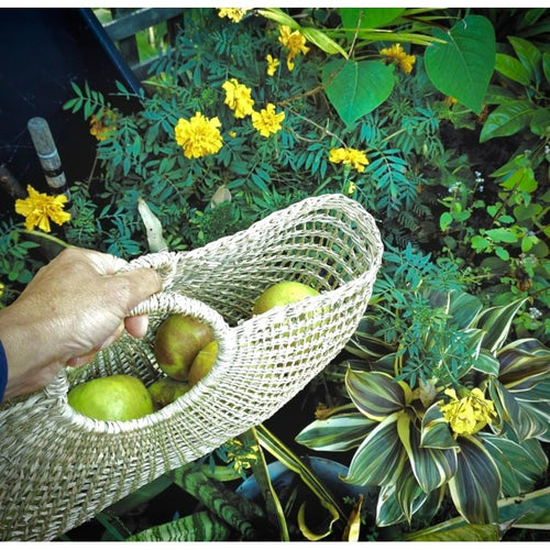 Seagrass Half Circle Market Shopping Baskets