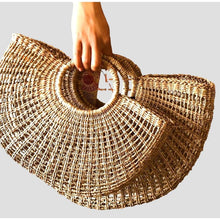 Load image into Gallery viewer, Seagrass Half Circle Market Shopping Baskets