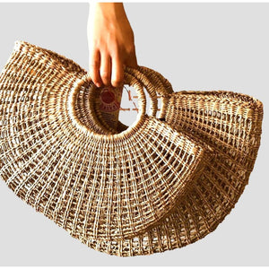 Seagrass Half Circle Market Shopping Baskets