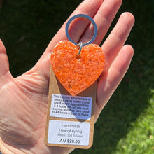 Load image into Gallery viewer, R+R Collection - Key Ring Made from Plastic Bottle Lids &amp; Resin - Heart