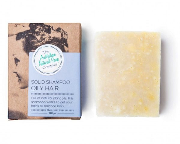 THE AUST. NATURAL SOAP CO Solid Shampoo Bar Oily Hair 100g