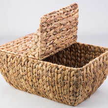 Load image into Gallery viewer, Water Hyacinth Natural Picnic Basket