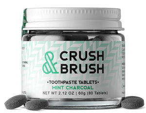 NELSON NATURALS INC. Crush&Brush Toothpaste Tablets Mint Charcoal 60g
