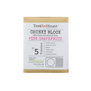 THAT RED HOUSE Chunky Block Dishwashing Solid Soap Pink Grapefruit 140g