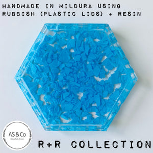 R+R Collection - Small Hexagon Resin Tray Coaster 10cm