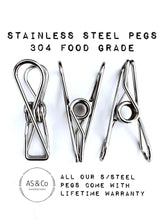 Load image into Gallery viewer, Stainless Steel Wire Clothes &amp; Multipurpose Pegs 50 Pack - 304 S/S