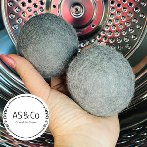100% Organic New Zealand Wool Natural Softener Tumble Dryer Balls - Set of 2