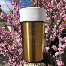 Load image into Gallery viewer, Ceramic and Stainless Steel Takeaway Reusable Cup 450ml