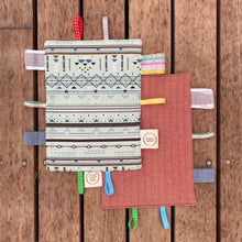 Load image into Gallery viewer, Handmade Baby Tag Blanket - Made From Recycled Materials