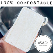 Load image into Gallery viewer, Natural Loofah Cleaning Dish Sponge 100% Compostable Zero Waste