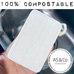 Natural Loofah Cleaning Dish Sponge 100% Compostable Zero Waste