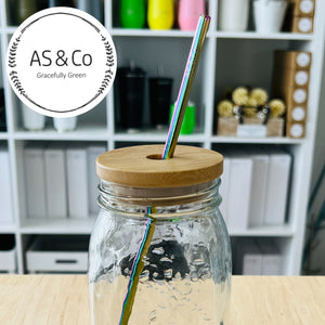Reusable Straight Straws 6mm - 304 Food Grade Stainless Steel | Black | Gold | Rose Gold | Silver | Blue | Purple | Rainbow