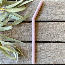 Load image into Gallery viewer, Reusable Bent Straws 10mm - Food Grade Silicone | Grey | Latte | Pink |