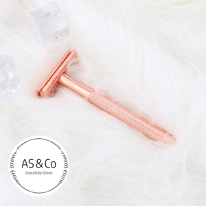 Double Edge Reusable Safety Razor - Rose Gold