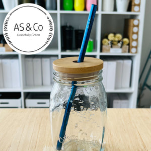 Reusable Straight Straws 9mm - 304 Food Grade Stainless Steel | Black | Gold | Rose Gold | Silver | Blue | Purple | Rainbow