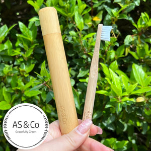 Bamboo Toothbrush + Travel Case Child Size - Soft