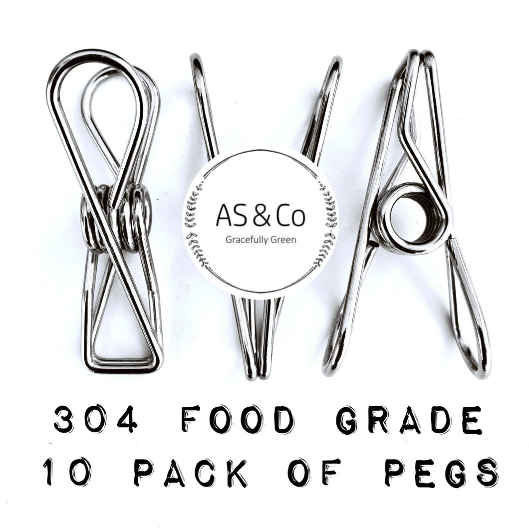 Stainless Steel Rust Proof Pegs - 304 Food Grade Steel