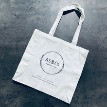 Load image into Gallery viewer, AS &amp; Co Logo Small Cotton Tote Shopping Day Bag