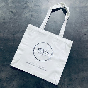 AS & Co Logo Small Cotton Tote Shopping Day Bag