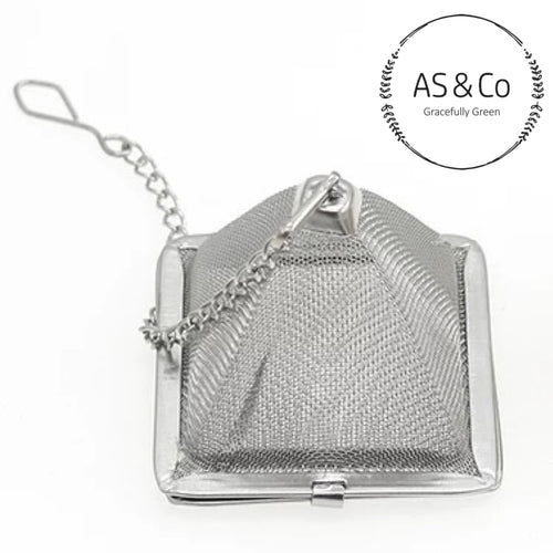 Stainless Steel Mesh Pyramid Tea Infuser 4.8cm - Silver