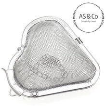 Load image into Gallery viewer, Stainless Steel Mesh Heart Tea Infuser 5cm - Silver