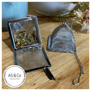 Stainless Steel Mesh Pyramid Tea Infuser 4.8cm - Silver