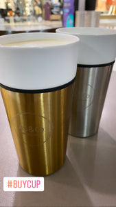 Ceramic and Stainless Steel Takeaway Reusable Cup 450ml