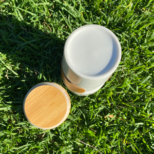 Ceramic and Bamboo Takeaway BYO Reusable Cup 450ml