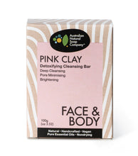 Load image into Gallery viewer, THE AUST. NATURAL SOAP CO Solid Face Soap Cleanser Bar Australian Pink Clay 100g