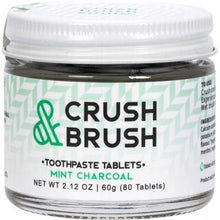 Load image into Gallery viewer, NELSON NATURALS INC. Crush&amp;Brush Toothpaste Tablets Mint Charcoal 60g