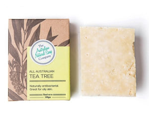 THE AUST. NATURAL SOAP CO Solid Face Soap Cleanser Bar All Australian Tea Tree 100g